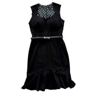 White House Black Market Fitted Black Sleeveless Dress Size 6